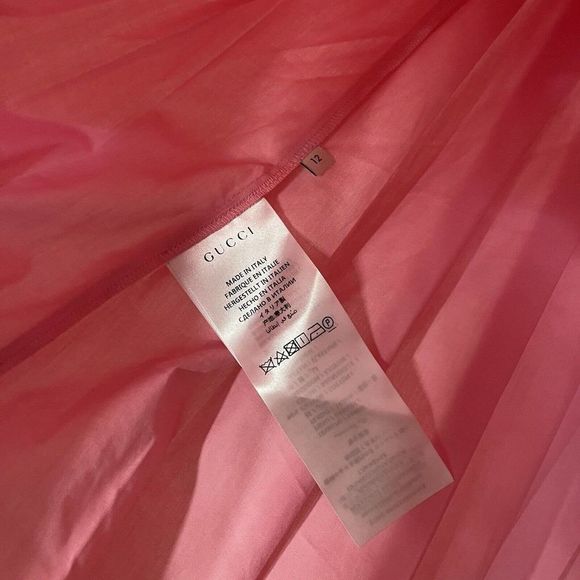 Sold🎉NWOT Gucci Kids poplin pleated dress with bow in pink size 12 - Picture 6 of 8
